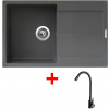 Sinks Ultima 790 Titanium + Elasta čierny matný