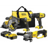 Kombo sada náradia 18V V20 2x4,0Ah Taška (SFMCD711+SFMCF800+SFMCG400+SFMCS500) FATMAX SFMCK469M2