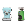 Ascaso Dream ONE, Kid Blue + Eureka Atom 60, kawasaki green