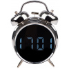 IZOXIS 26337 Digitální LED hodiny ve stylu retro budíku, stříbrné