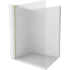 Mexen Kioto L, sprchová zástena Walk-In 100 x 200 cm, 8mm sklo s rebrovým vzorom, zlatý matný profil, 800-100-103-55-09