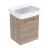 Geberit Selnova Square Skrinka s umývadlom, 50x65x38 cm, 1 dvierka, L/P, orech hickory 502.752.00.1