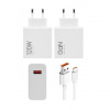 Xiaomi MDY-14-EE USB-A 120W GaN + USB-C 6A kábel biela (Bulk)