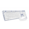 Connect it Set klávesnice + myš CKM-7500-CS - bezdrátová šedo bílá klávesnice + myš, CZ + SK layout