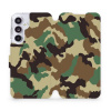 Flipové pouzdro Mobiwear - Samsung Galaxy A55 5G - V111P Maskáče (Knížkové flip pouzdro, obal, kryt na mobil Samsung Galaxy A55 5G - V111P Maskáče, materiál Umělá kůže + TPU - ochrana 360°, stojánek,