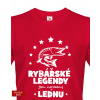 Pánské tričko pre rybárov k narodeninám Rybárske legendy, Barva Červená, Velikost 2XL Bezvatriko.cz 0027