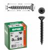 Skrutky do dreva SPAX 3.5x25 kužeľové T20 čierne 200 ks