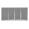 Ventishop KVMs 400x200 kovová hranatá větrací mřížka se síťkou, šedá