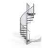 Minka STAIRS Kovové točité schodisko Rondo Smart sivé pr. 140 cm