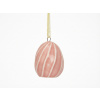Textilomanie Závesné porcelánové vajíčko PASTELLA - viac farieb Farba: Ružová