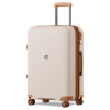Cestovný kufor z polypropylénu Kono 114 L - béžovo-hnedý