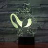 Nočná lampa 3D hra MEEMTWO 7 farieb Pokemon GO (Nočná lampa 3D hra MEEMTWO 7 farieb Pokemon GO)