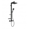 Ideal Standard Ceratherm ALU+ - Sprchový set s termostatom, 26x26 cm, 2 prúdy, hodvábna čierna BE210XG