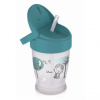 LOVI hrnček so slamkou Lovely Girl Junior zeleno/šedý 250ml