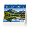 Helma Stolový kalendár riadkový 17,1x13,9 cm - MiniMax České a slovenské hory 2026