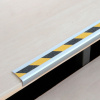 Protišmyková schodová lišta, Aluminium m2, žlto-čierný pruh, dĺžka 610 mm, typ B