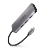 AXAGON HMC-5, USB 3.2 Gen 1 hub, porty 2x USB-A, HDMI, SD/microSD slot, PD 100W, kabel USB-C 20cm HMC-5