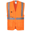 PORTWEST Portwest C357 Hi-Vis executive vesta s vreckom na tablet - Oranžová, L Oranžová, L