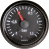 VDO budík Cockpit International tlak turba -1-1.5 bar (Cockpit International VDO ukazatel tlak turba rozsah měření -1-1.5 bar průměr budíku 52mm)