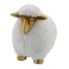 Dekorácia Ovečka, zlatá/biela, 16x20,5x22cm (DOPREDAJ)|Ego Dekor