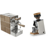 Stone Espresso Mine Premium Wood + Eureka Mignon Single Dose, White & Oak