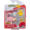 Jazwares Sada bojových figúrok Pokémon 3-Pack Pikachu Female, Litwick, Slowpoke 5 cm