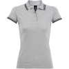 SOL's Collection Polokošile Pasadena Women, piqué, krátký rukáv, dámská COT250578w0203-grey melang L Melír šedá/navy