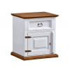 Rustikálny nočný stolík Sweet Home NAK13 ľavý Barevné provedení: Bílá - dub kouřový lak