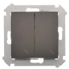 Kontakt Simon Vypínač č.5B Simon54 PREMIUM/NATURE SS piktogram podsvietený hnedý DW6/2L.01/46