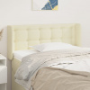 vidaXL Čelo postele so záhybmi krémový 103x16x78/88 cm umelá koža - Krémová - 5315-147137