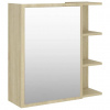 vidaXL Skrinka so zrkadlom, dub sonoma 62,5x20,5x64 cm, drevotrieska