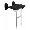 Ridder Ridder, HANDICAP sklopné sedátko do sprchy s podperou, 38x36cm, čierny, A140110-1