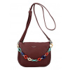 DAVID JONES Bordová matná dámska crossbody kabelka CM5841