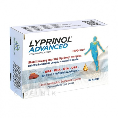 LYPRINOL Advanced Omega 3 OTA DHA ETA EPA á 50 mg 60 kapsúl