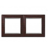 LEGRAND VALENA Rámik 2P wenge+strieborný pásik 770372