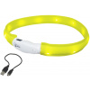 Nobby LED plochý svietiaci obojok pre psov žltý M 55cm