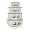 Banquet 8-dílná sada smaltovaných misiek Lavender 10 x 4,7 cm 14 x 6,1 cm 16 x 6,8 cm 18 x 7,5 cm