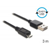 Delock kábel EASY-USB 2.0-A samec > USB 2.0 micro-B samec 3 m
