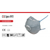 CXS Canis Filtračná polomaska CXS SPIRO FFP2, skladacia ventilom a s aktívnym uhlím