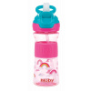 NUBY Fľaša športová s mäkkou sklápacou slamkou 360 ml, ružová, 3+