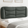 Polštář na čelo postele tmavě šedý 120 cm textil Šedá 374562