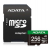ADATA MicroSDXC karta 256GB Speed Plus, U3, C10, A2, V30 (R:180/W:160 MB/s) + SD adaptér (UD256GUI3V30A2SP-RA1)
