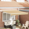zahrada-XL Markíza Pruhovaný Viacfarebný 3 x 2,5 m Polyester a kov 3330015