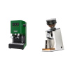 Gaggia Classic E24, green + Eureka Mignon Zero 65 Speedy, CR white