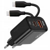 Rýchla Nabíjačka GaN 45W 2xUSB + USB-C kábel | Napájací adaptér | PD QC 3.0
