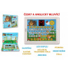 Teddies Náučný tablet múdre sovy dvojjazyčný CZ+AJ plast 24x19x2cm na batérie so zvukom
