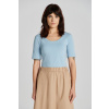 TRIČKO GANT SLIM COT/ELA SS SCOOP NECK TOP DOVE BLUE