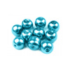 Sklenené voskové perly Ø10 mm - 50 g 67A tyrkys morský