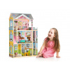 Ecotoys Ecotoys Veľký drevený domček pre bábiky s výťahom a nábytkom