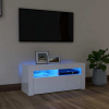 zahrada-XL TV skrinka s LED svetlami lesklá biela 90x35x40 cm 804325